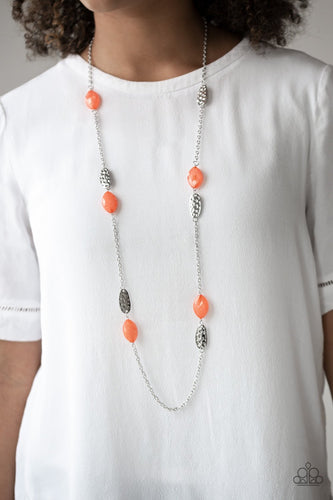 Beachfront Beauty - Orange Necklace - Paparazzi