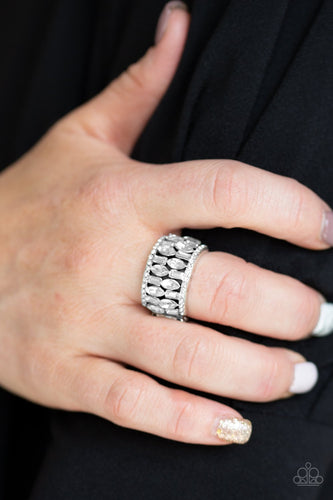 Treasure Trove Tribute - White Ring - Paparazzi