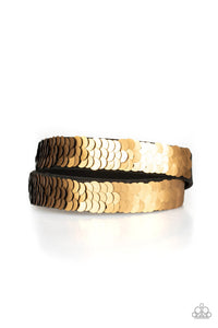 Under The SEQUINS - Gold Bracelet - Paparazzi