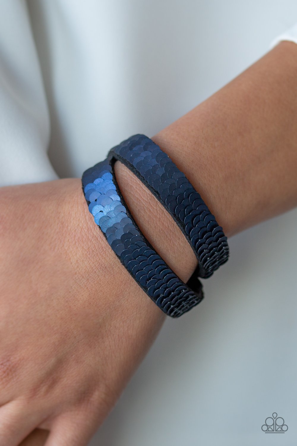 Under The SEQUINS - Blue Bracelet - Paparazzi