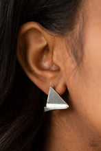 Load image into Gallery viewer, Die TRI-ing - Silver Earrings - Paparazzi