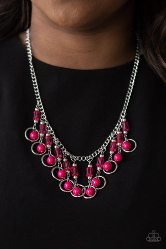 Cool Cascade - Pink Necklace Paparazzi
