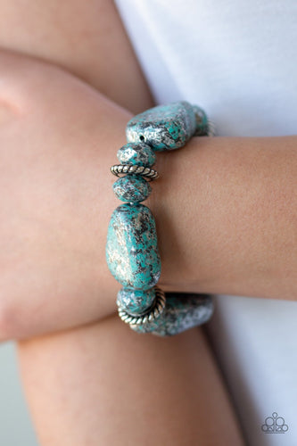 Stone Age Envy - Blue Bracelet - Paparazzi