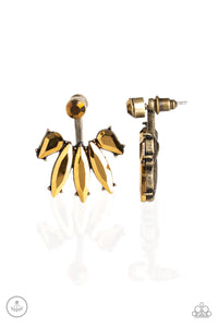 Stunningly Striking - Brass Earrings - Paparazzi