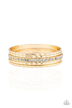 Load image into Gallery viewer, Glitzy Grunge - Gold Bracelet - Paparazzi