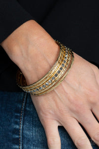 Glitzy Grunge - Gold Bracelet - Paparazzi