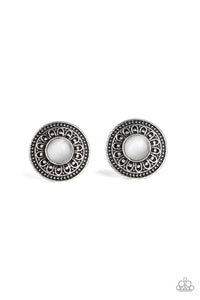Fine Flora - White Earrings - Paparazzi