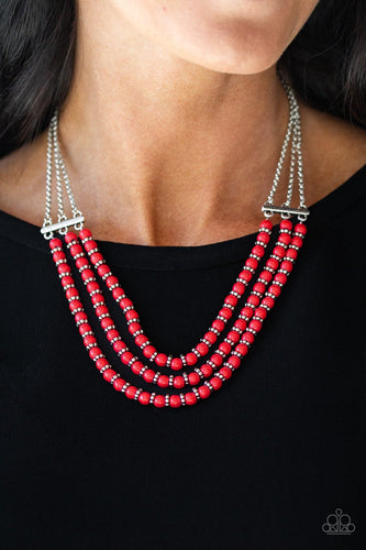 Terra Trails - Red Necklace - Paparazzi
