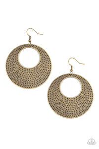 Dotted Delicacy - Brass Earrings - Paparazzi