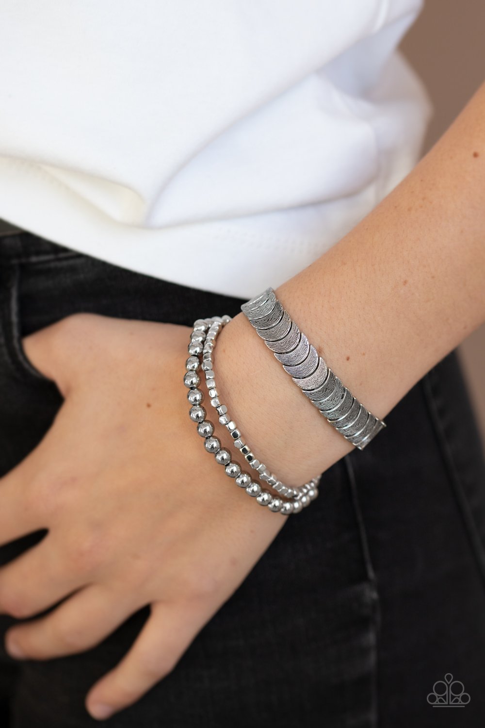 LAYER It On Me - Silver Bracelet - Paparazzi