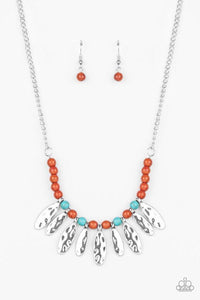 Neutral TERRA-tory - Brown Necklace - Paparazzi
