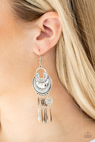 Give Me Liberty - Silver Earrings - Paparazzi
