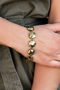 Fabulously Flashy - Brass Bracelet- Paparazzi