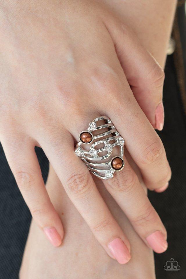 Dancing Diamonds - Brown Ring - Paparazzi