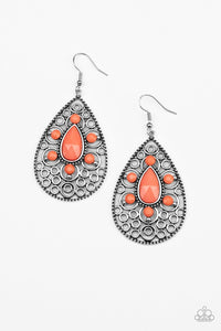 Modern Garden - Orange Earrings - Paparazzi