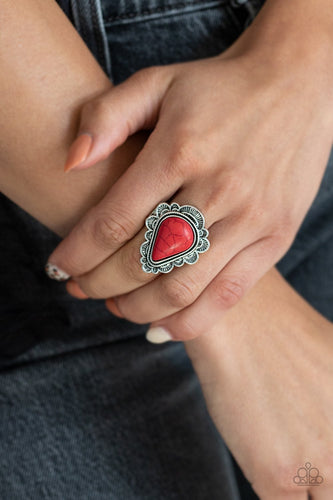 Desert Escape - Red Ring - Paparazzi