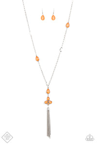 Eden Dew - Orange Necklace - Paparazzi