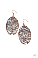 Load image into Gallery viewer, Way Out of Line - Copper Earrings - Paparazzi