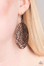 Load image into Gallery viewer, Way Out of Line - Copper Earrings - Paparazzi