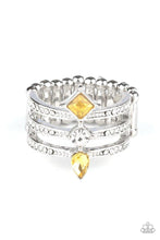 Load image into Gallery viewer, Triple Throne Twinkle - Yellow Ring - Paparazzi