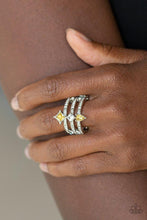 Load image into Gallery viewer, Triple Throne Twinkle - Yellow Ring - Paparazzi