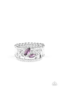 Tilted Twinkle - Purple Ring - Paparazzi