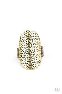 Urban Glyphs - Brass Ring - Paparazzi