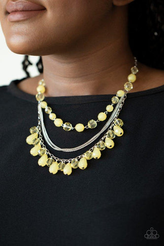 Awe-Inspiring Iridescence - Yellow Necklace - Paparazzi