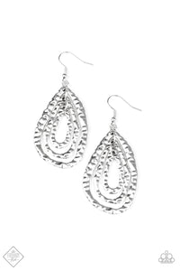 Metallic Meltdown - Silver Earrings - Paparazzi