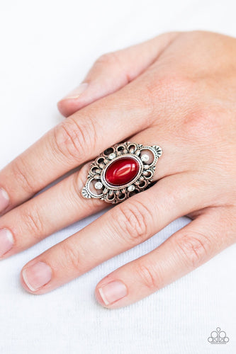 Elegantly Enchanted - Red Ring - Paparazzi