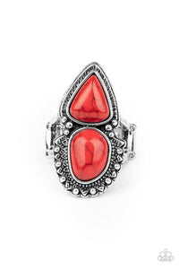 Mojave Mosaic - Red Ring - Paparazzi