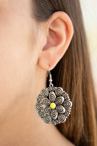 Grove Groove - Yellow Earrings - Paparazzi