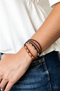 My Beach House is Your Beach House - Orange Bracelet - Paparazzi
