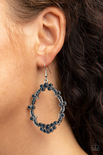 Sparkly Status - Blue Earrings - Paparazzi
