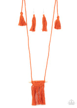 Load image into Gallery viewer, Between You and MACRAME - Orange Necklace - Paparazzi