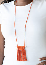 Load image into Gallery viewer, Between You and MACRAME - Orange Necklace - Paparazzi