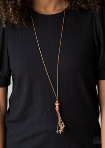 Ocean Child - Orange Necklace - Paparazzi