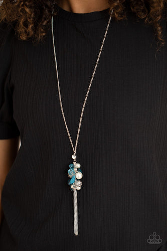 Party Girl Glow - Blue Necklace - Paparazzi