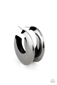 Chic CRESCENTO - Black Earrings - Paparazzi
