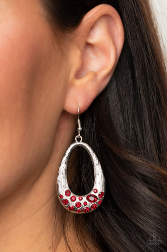 Better LUXE Next Time - Red Earrings - Paparazzi