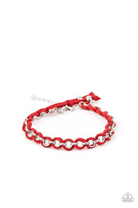 SUEDE Side to Side - Red Bracelet - Paparazzi