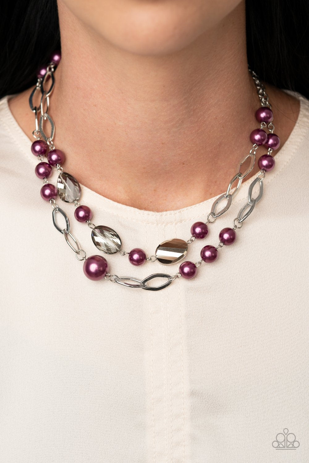 Miami Mojito-Purple Necklace-Paparazzi Accessories