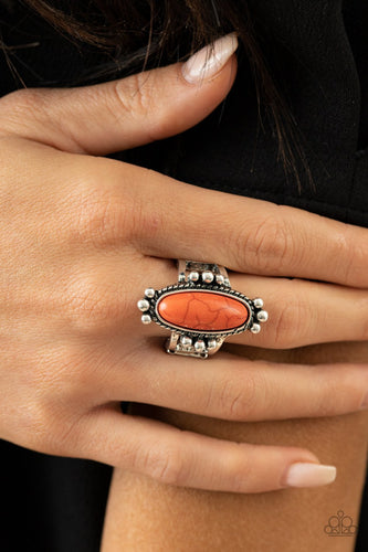 Pioneer Paradise - Orange Ring - Paparazzi