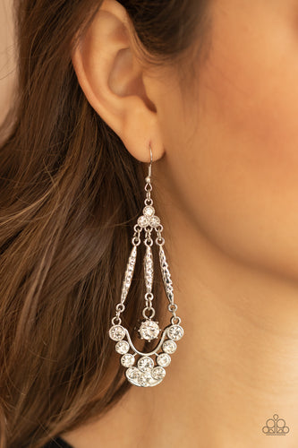 High-Ranking Radiance - White Earrings - Paparazzi