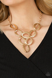 OVAL The Limit - Gold Necklace - Paparazzi