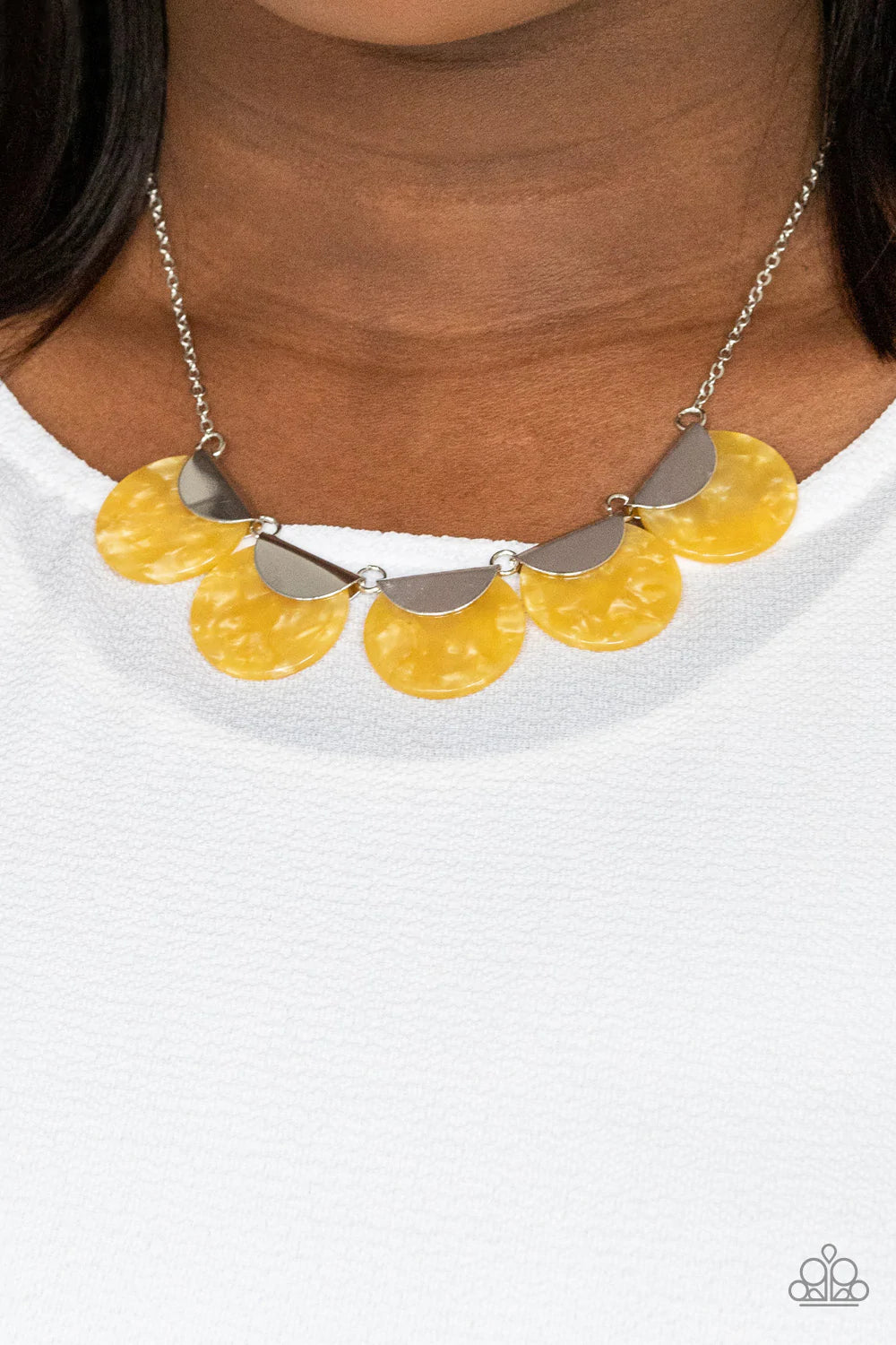 Mermaid Oasis - Yellow Necklace - Paparazzi