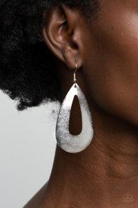 Hand It OVAL! - Silver Earrings - Paparazzi