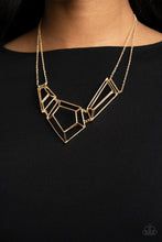 Load image into Gallery viewer, 3-D Drama - Gold Necklace - Paparazzi