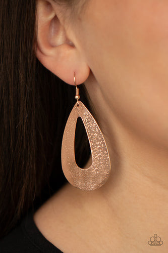 Hand It OVAL! - Rose Gold Earrings - Paparazzi