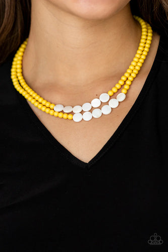 Extended STAYCATION - Yellow Necklace - Paparazzi